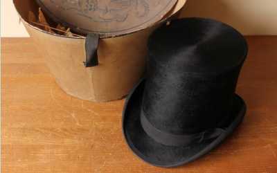 Antique Top Hat In Box