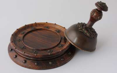 Bronze Wood Table Bell
