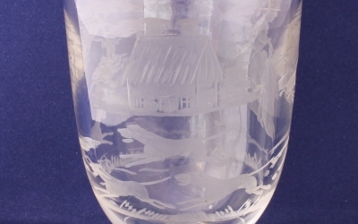 Etched Rummer Glass