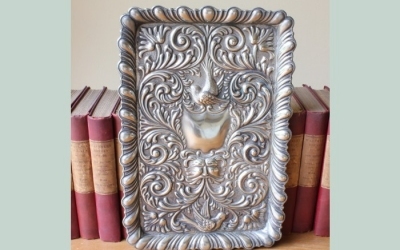 Silver Plated Repousse Tray
