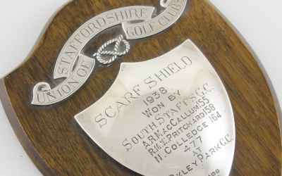 Scarf Shield Golf Trophy