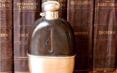 Silver Leather Hip Flask Aitken
