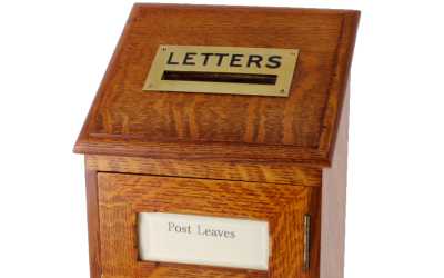 Victorian Oak Letter Box