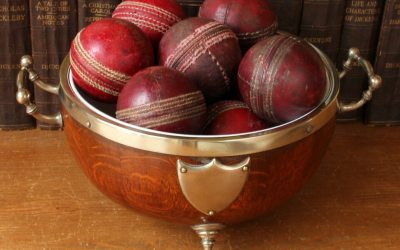 Wood Bowl And Cricket Balls