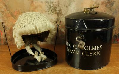 Antique Barristers Wig Tin