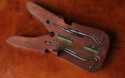 Antique Mahogany Campaign Boot Jack