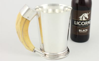 Boar Tusk Silver Plated Tankard