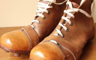 Brown Unworn 1920 Football Boots