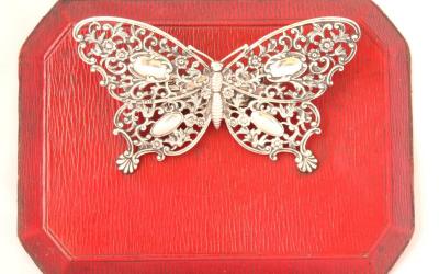 Butterfly Silver Stationery Clip