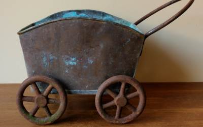 Copper Wheeled Cart