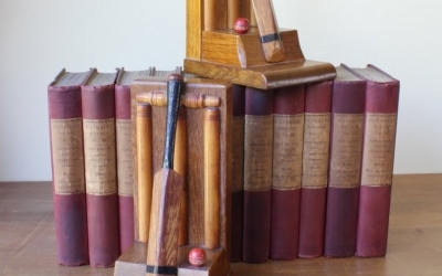 Cricket Bat & Ball Bookends