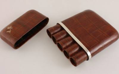 Finnigans Croc Leather Cigar Case