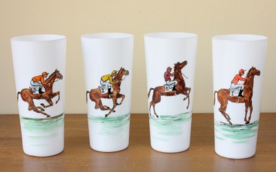 Four Horse Racing Jockey Glasses