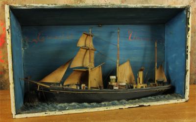 French Ship Diorama