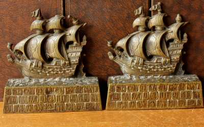 Galleon Ship Bookends
