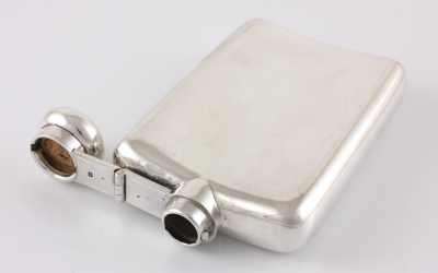 Keep Smiling Silver Flask
