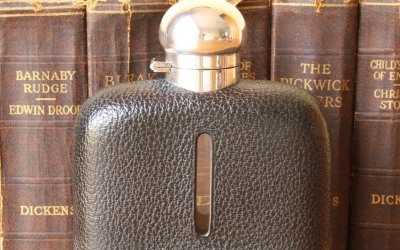 Large Silver Plate Hip Flask