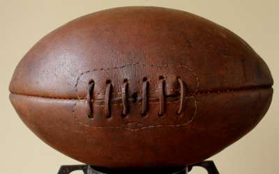 Leather Laced Rugby Ball
