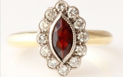 Marquise Garnet Ring