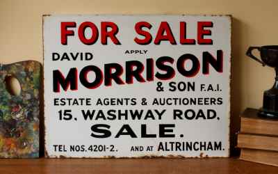 Morrison Sale Enamel Sign