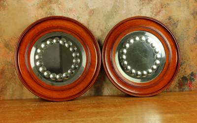 Pair Antique Sorcerer Mirrors