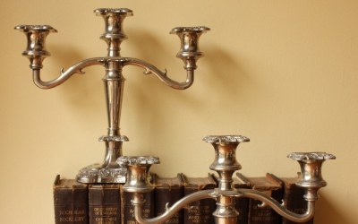 Pair Plated Candelabra