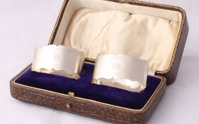 Pair Silver Napkin Rings