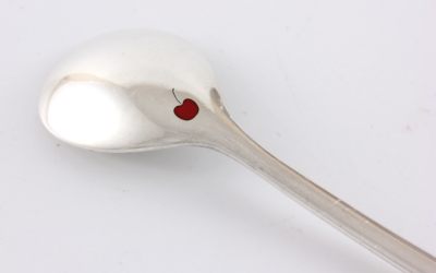 Silver Cherry Cocktail Spoon