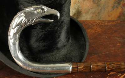 Silver Eagle Antique Walking Cane