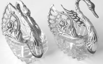 Silver Swan Dishes