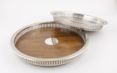 Two Round Gallery Trays