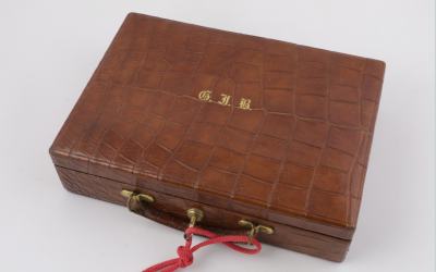 Vickery Croc Leather Jewellery Case