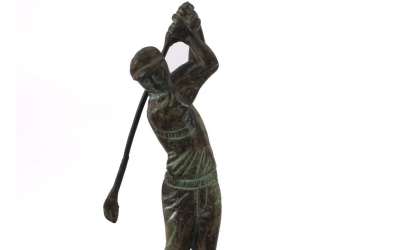 Vintage Bronze Golfer