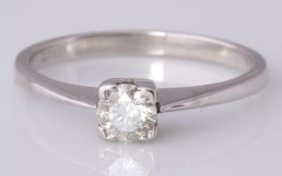 White Gold 0.25ct Solitaire Ring