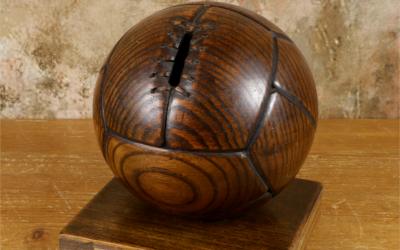 Wooden Football Bruno Money Box
