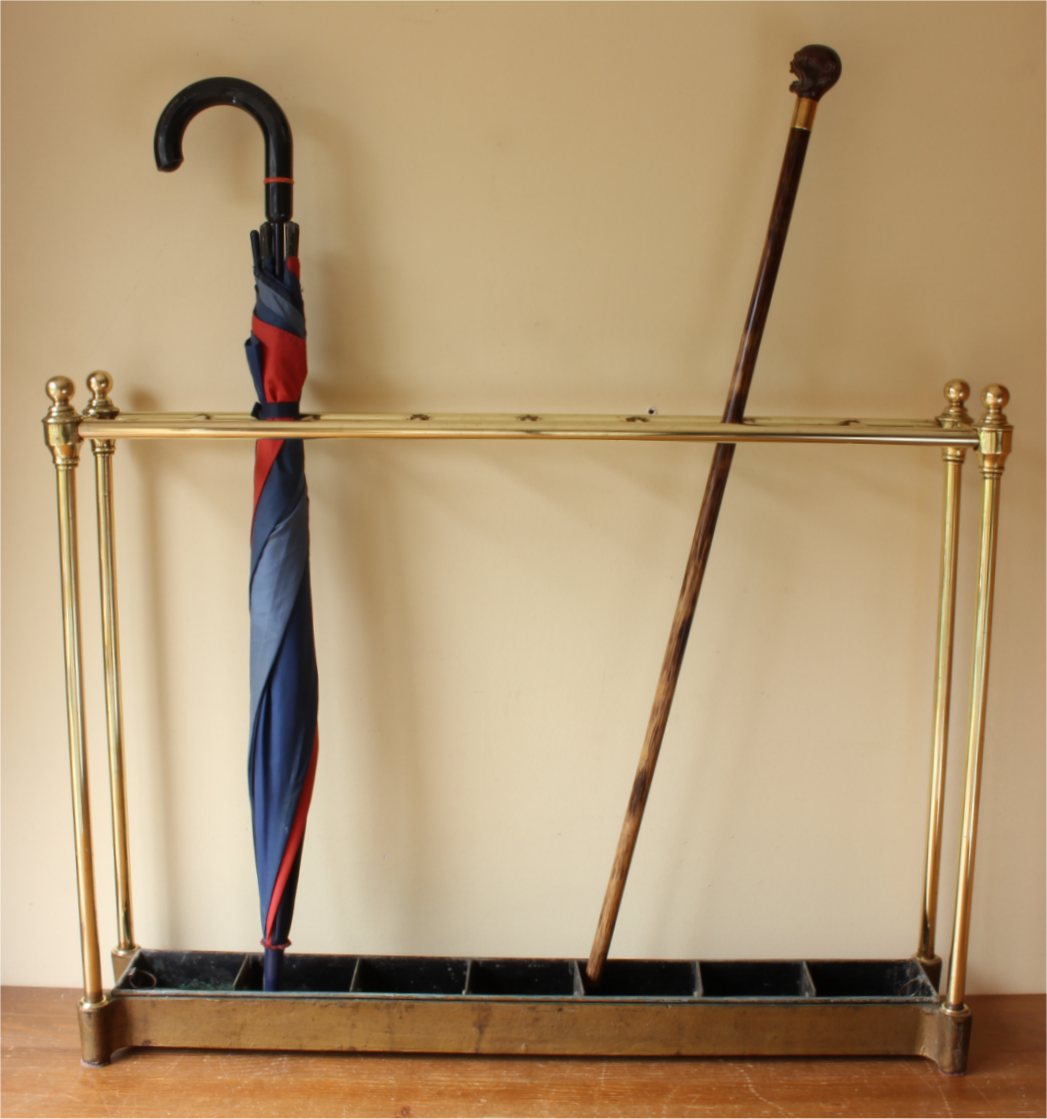19th Century Victorian Brass Stick and Umbrella Stand