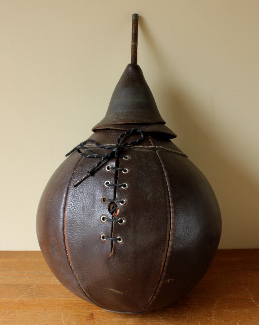 Large Vintage Leather Boxing Punch Ball. Speedball. c1950.