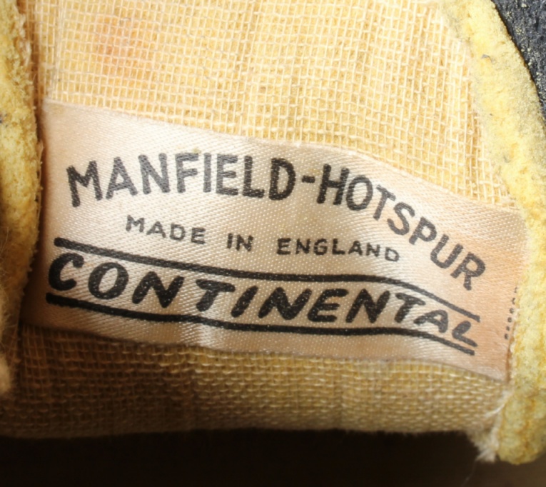 Manfield Hotspur Continental Leather Football Boots. 1950's Soccer Cleats.