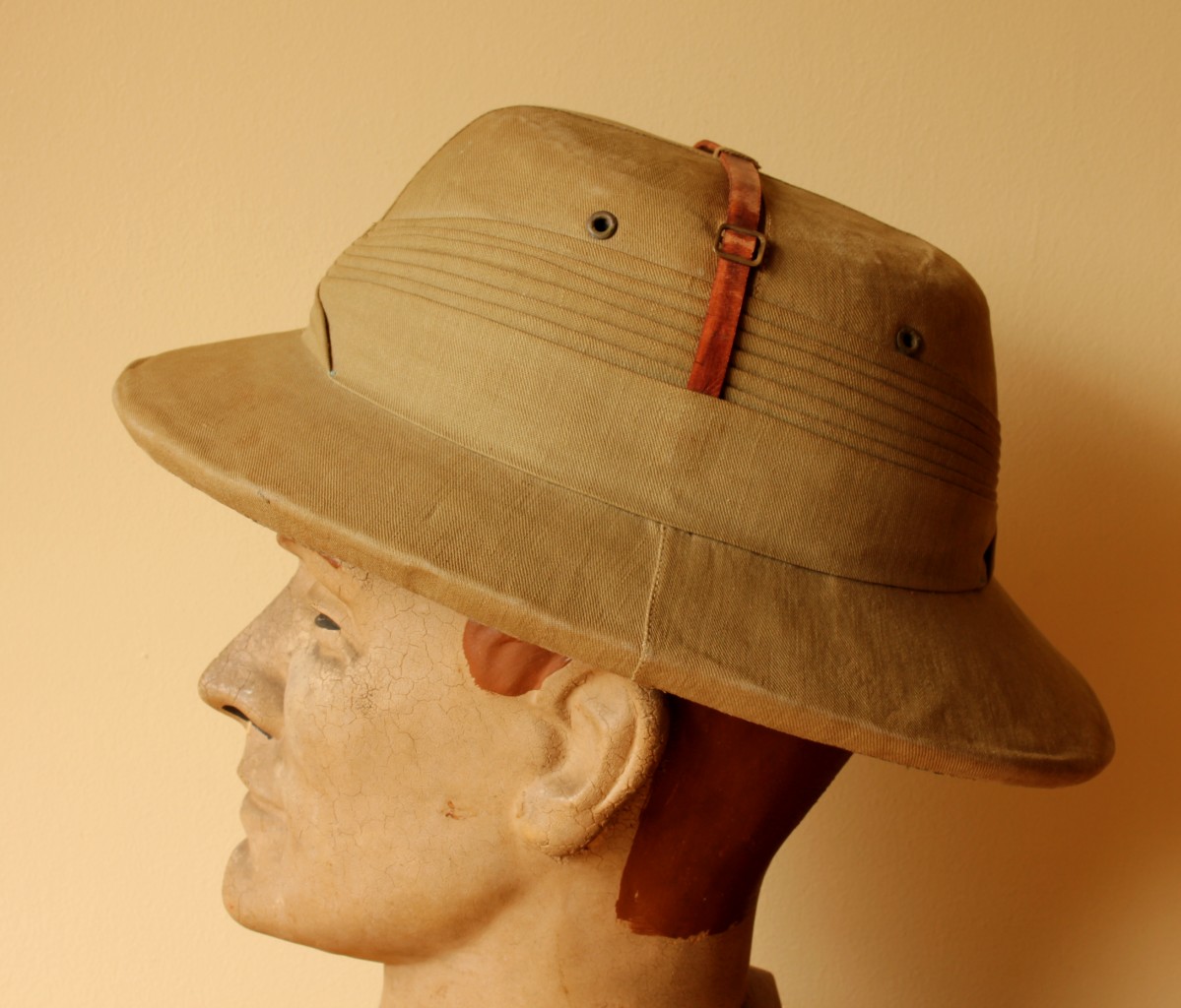 Polo Brand Helmet. B Shewaram Military Pith Hat.Size 6 3/4 WW2 c1940.